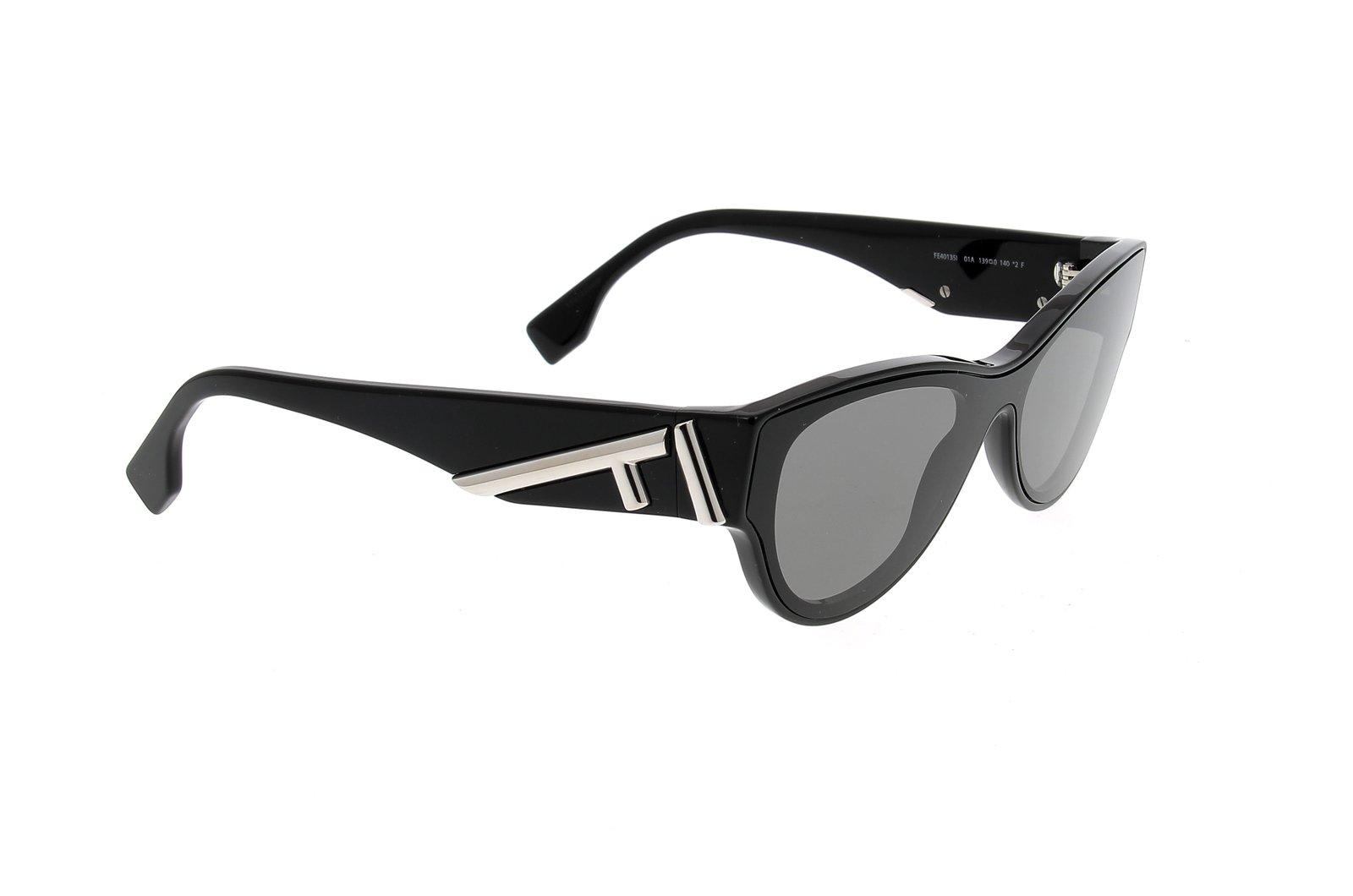 Shop Fendi Cat-eye Frame Sunglasses In 01a - Black