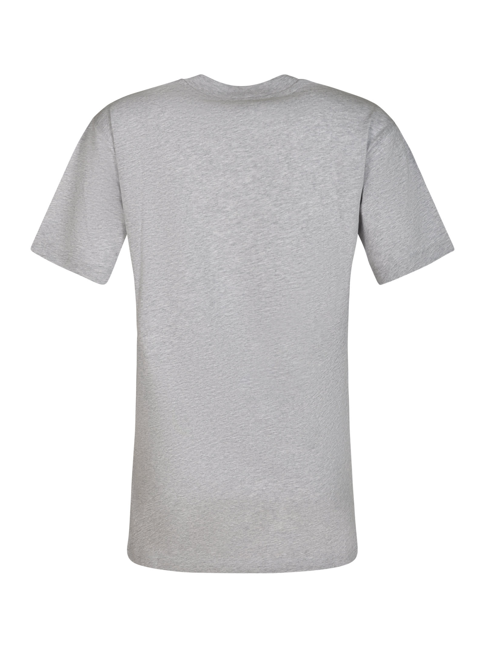 Shop Moschino Teddy Logo T-shirt In Grey