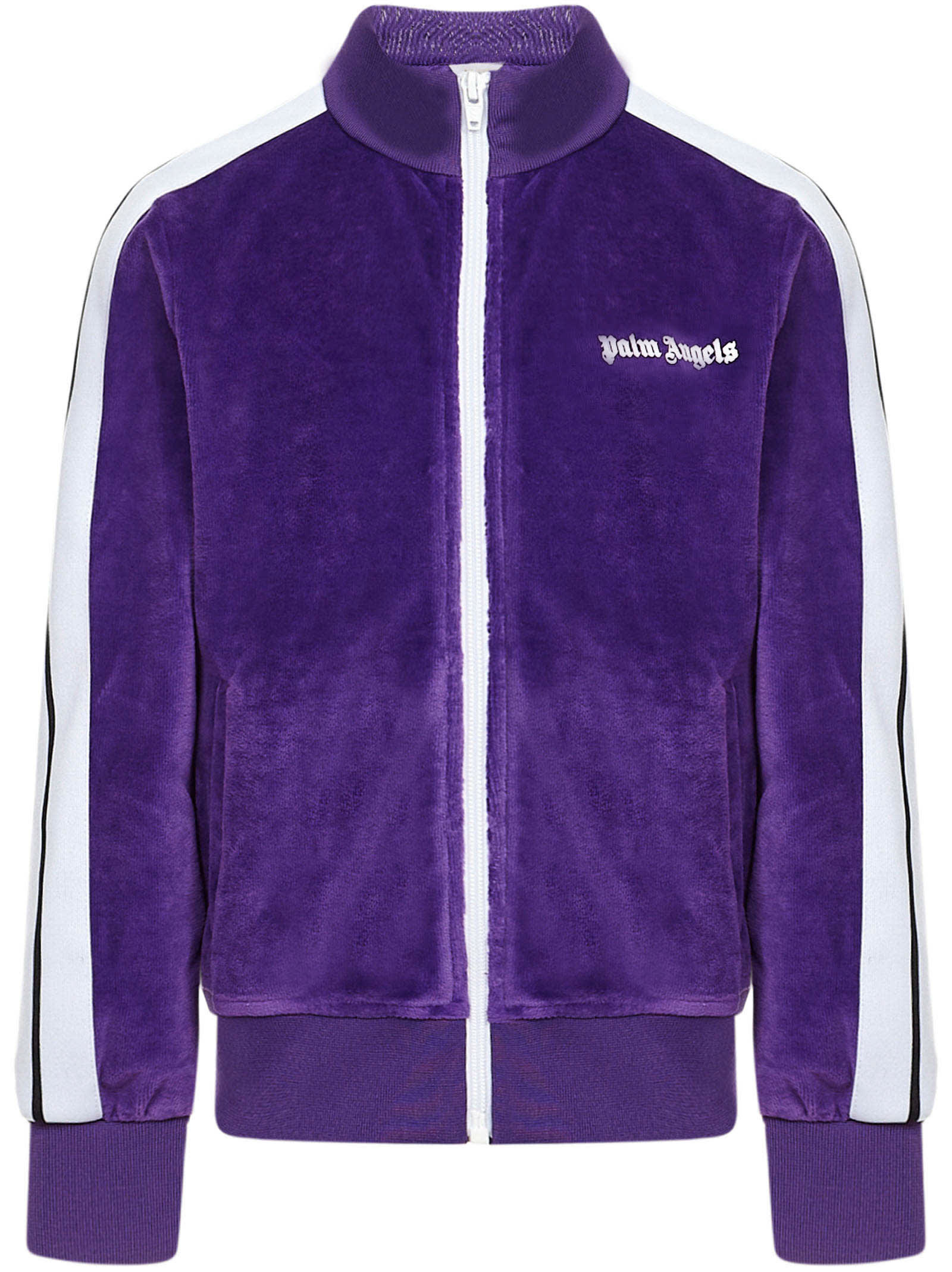 Palm Angels Girls Purple Kids Logo-print Velour Tracksuit Jacket 4-10 ...