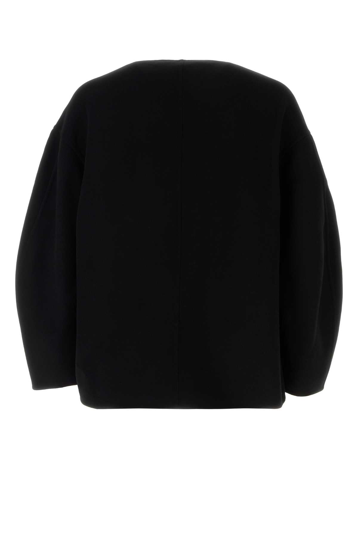 Jil Sander Black Wool Oversize Sweater In Black