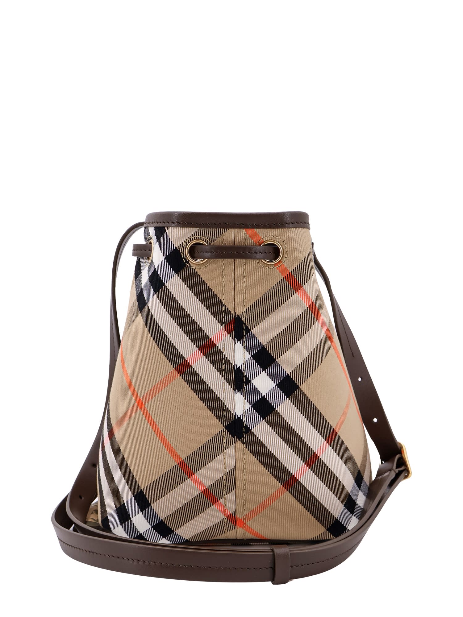 Shop Burberry Bucket Bag In Beige