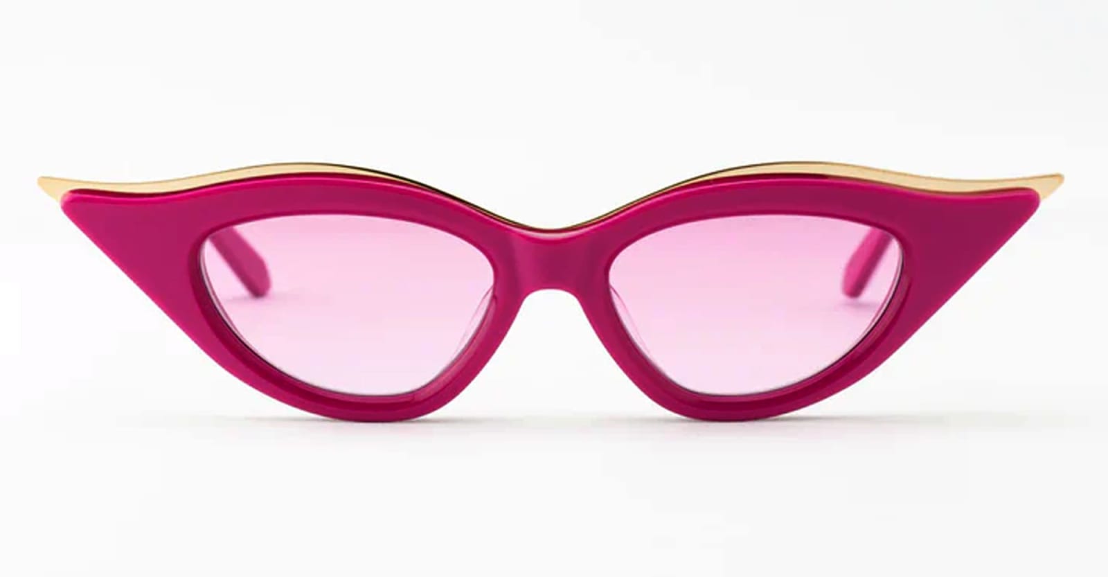 Valentino V-goldcut Ii - Pink / White Gold Sunglasses In Pink/gold