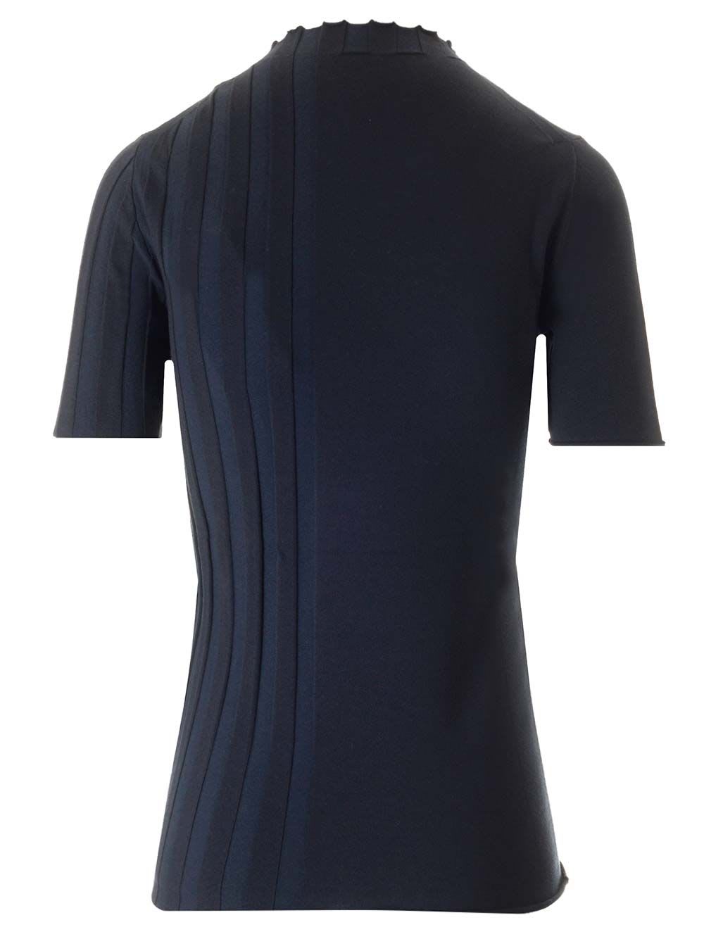 Shop Fendi Slim Fit Knit Top In Blue