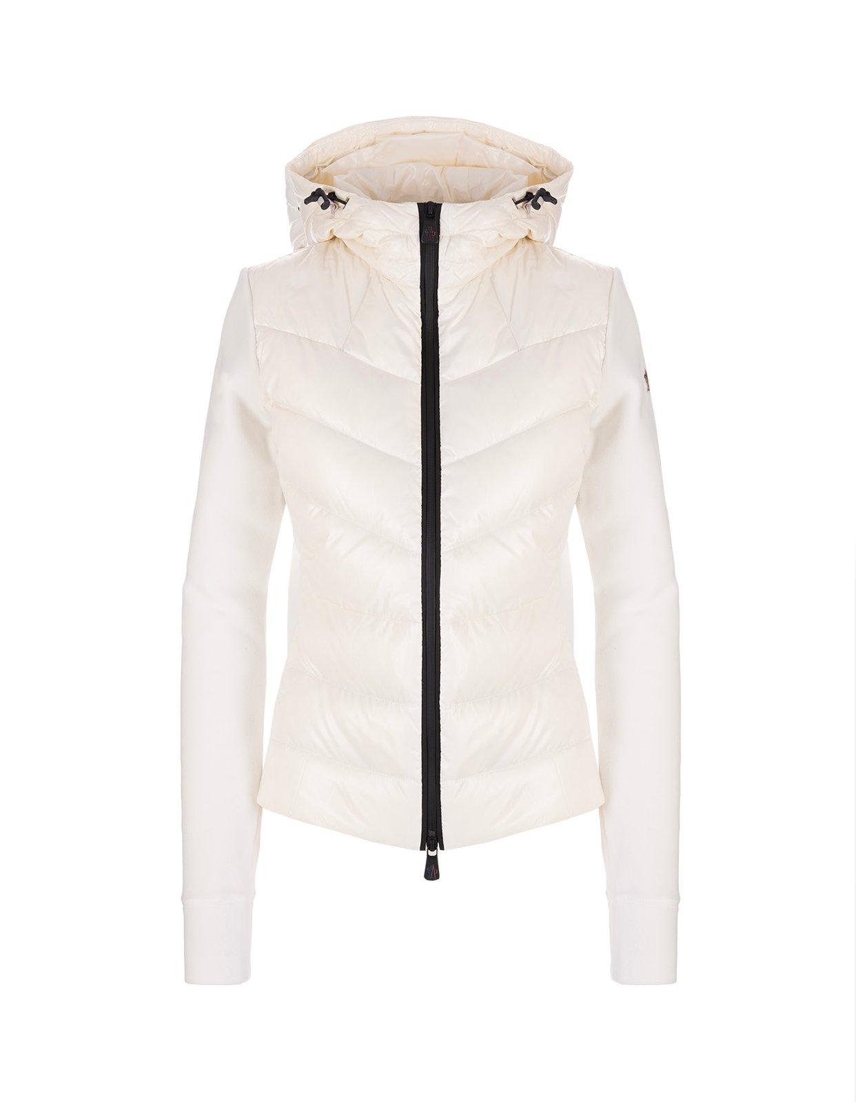 Shop Moncler Padded Front Zipped Jacket In Multicolour