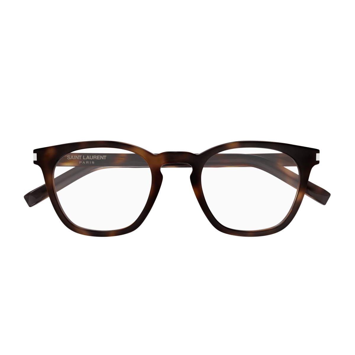Saint Laurent Sl 28 Opt Linea Corner Angle 002 Havana Glasses In Brown