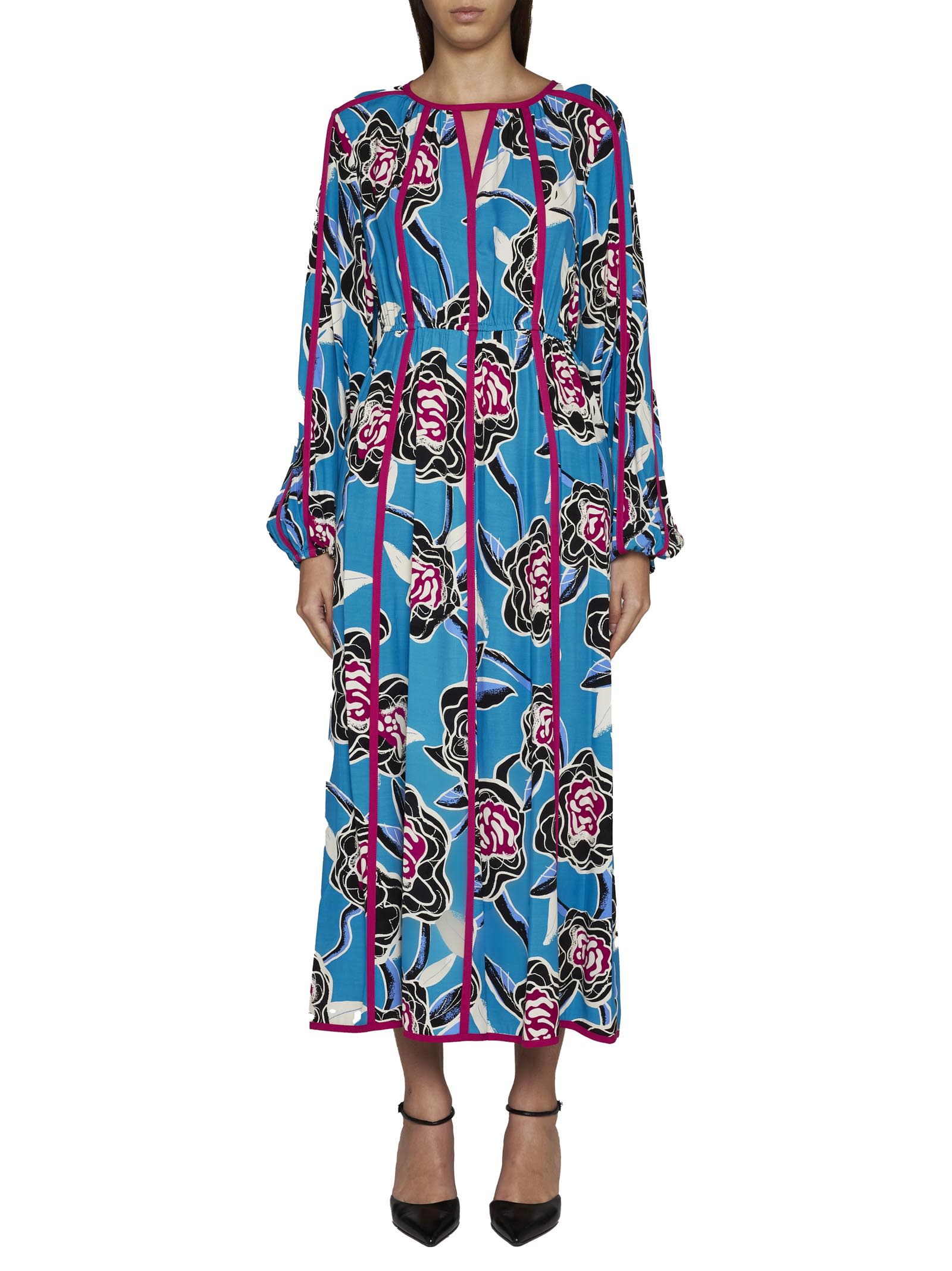 Shop Diane Von Furstenberg Dress In Oracle Rose Lg Barrier