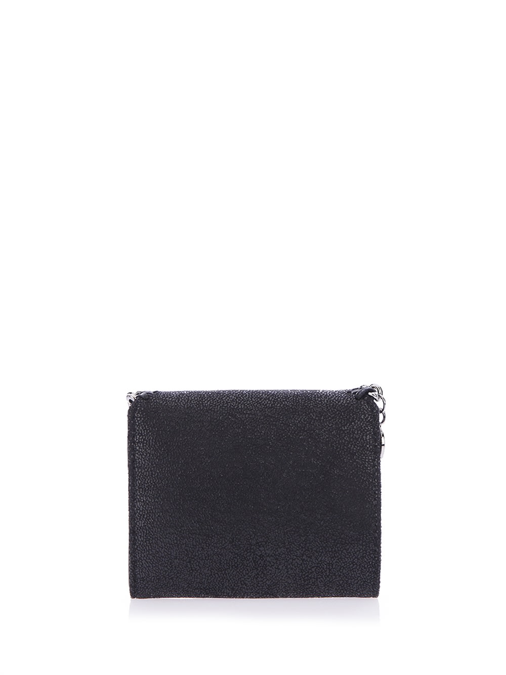 Shop Stella Mccartney Black Falabella Small Wallet