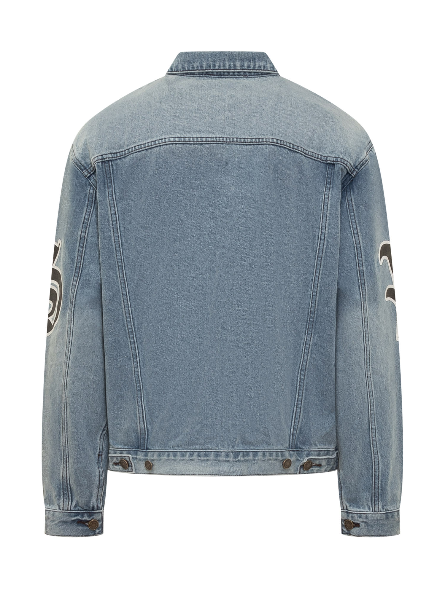 Shop Vision Of Super Printed Jacket In Denim