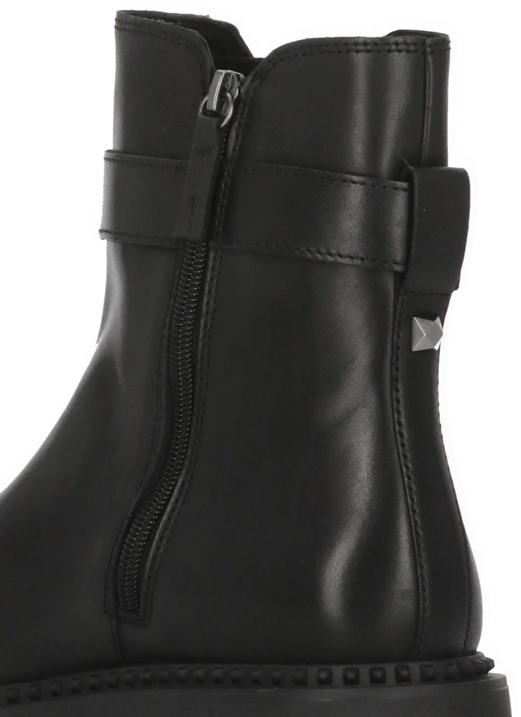 Ash Leather Chelsea Ankle Boots With Block Heel In Black