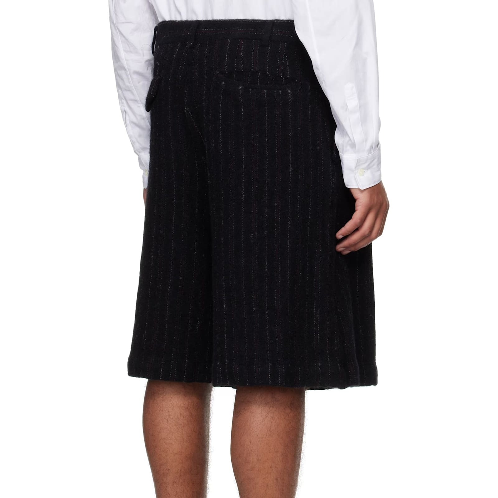 Comme Des Garçons Homme Deux Comme Des Garçons Homme Plus Wool Shorts In Black