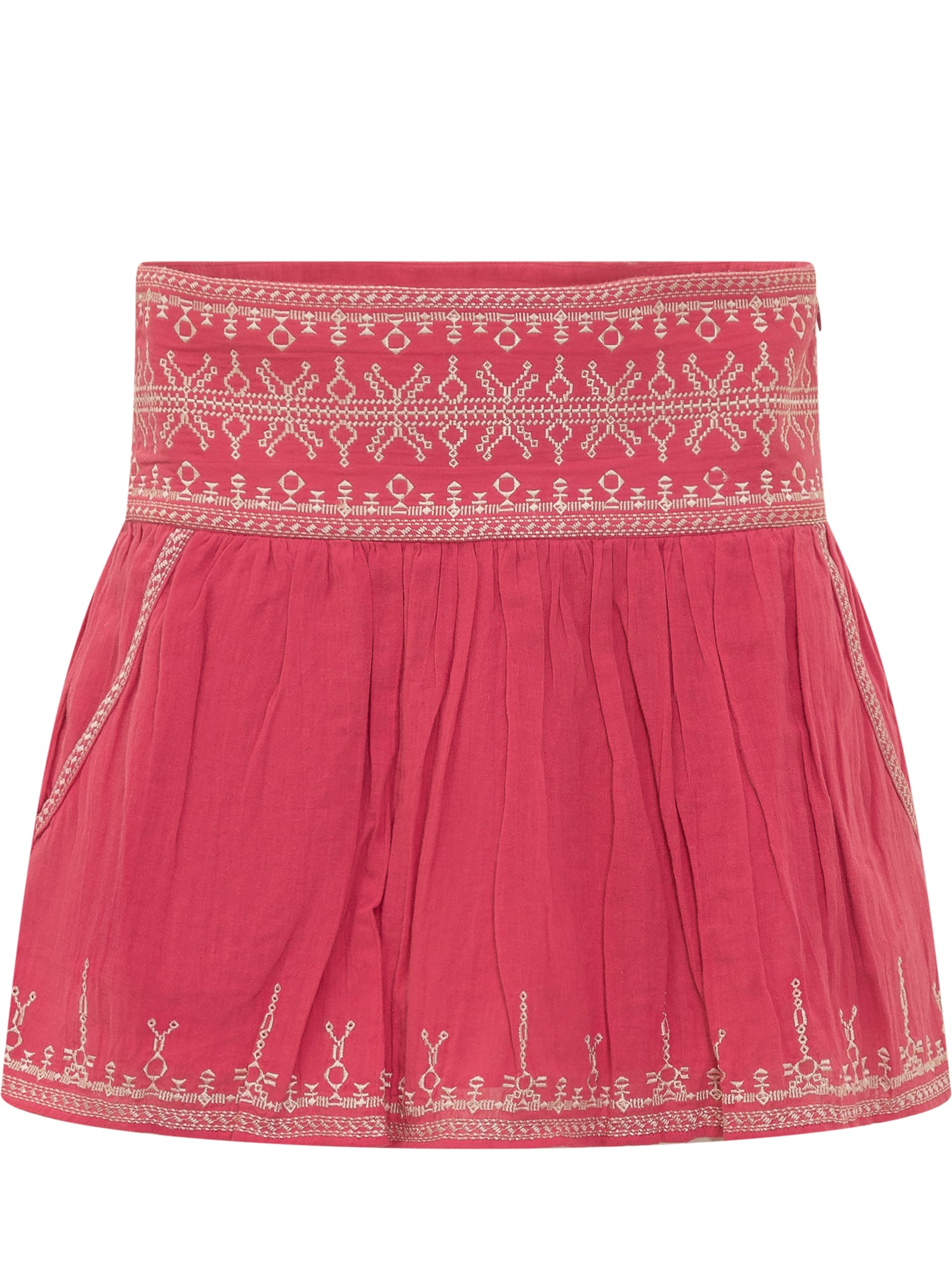 Isabel Marant Étoile Marant Étoile Woman Mini Skirt Magenta Size 10 Cotton In Raspberry