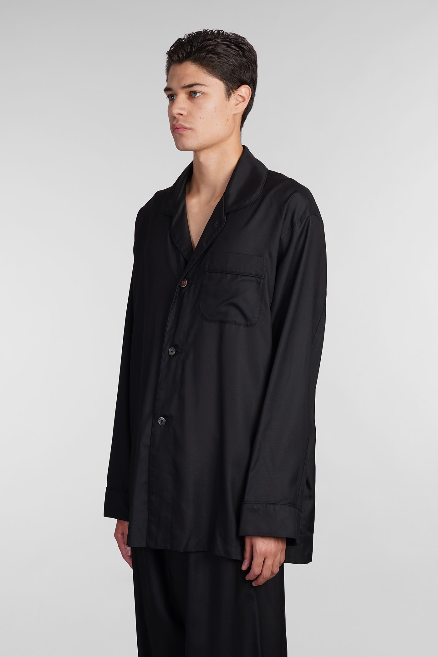 Shop Maison Margiela Shirt In Black Silk