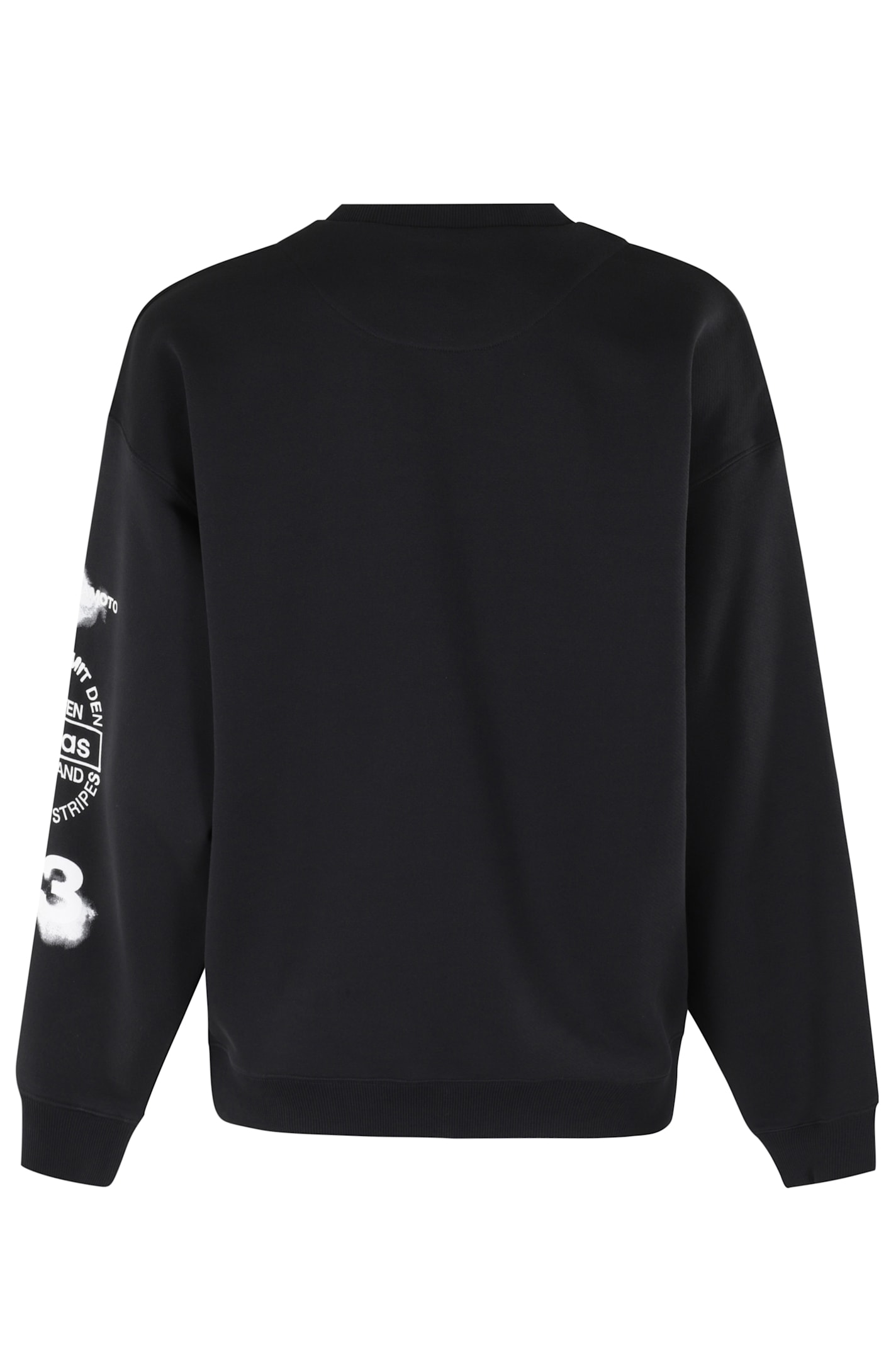 Y-3 Adidas Cloud-print Crew-neck Sweatshirt Clothing In Black