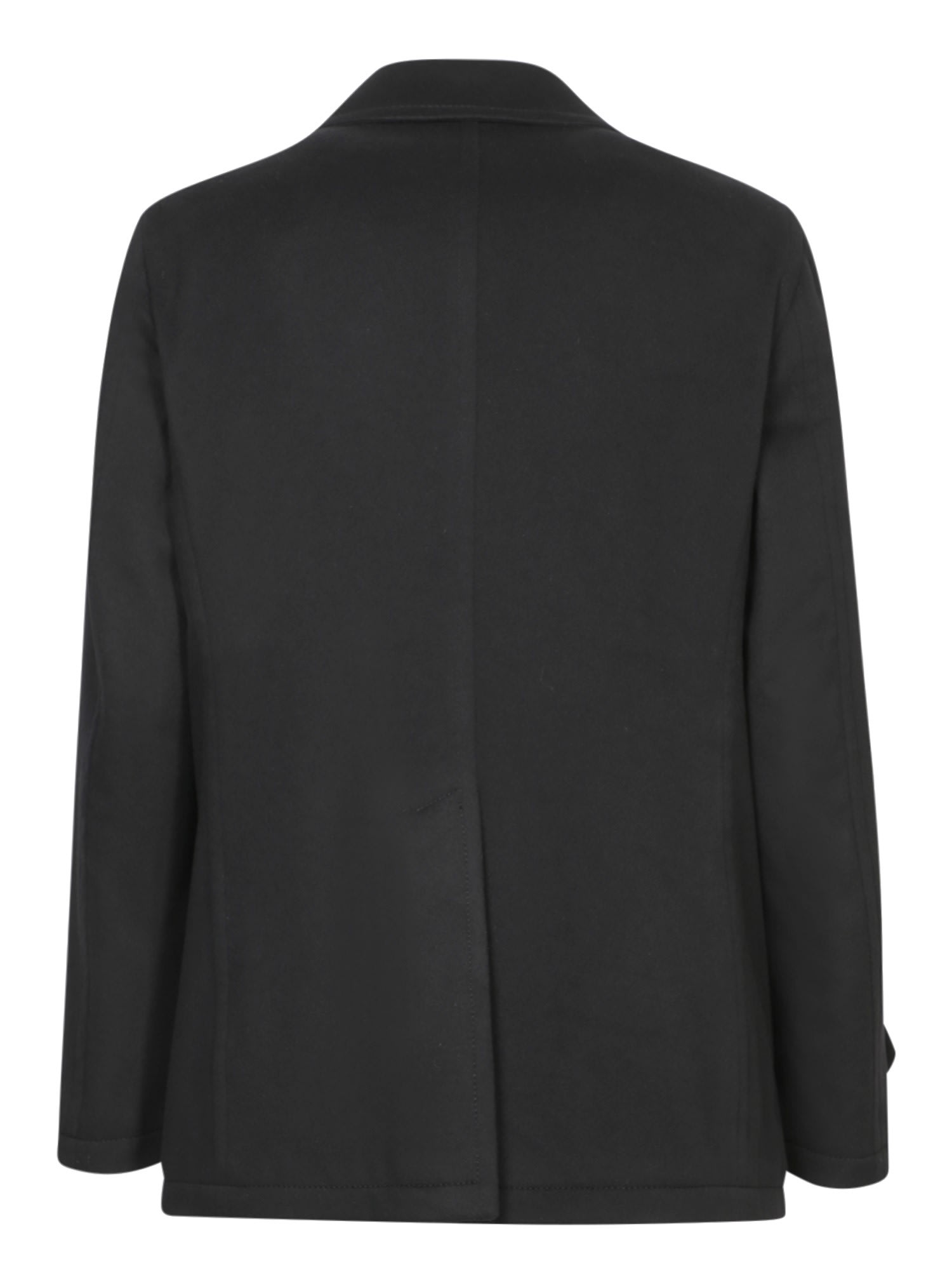 Shop Tagliatore Wool And Cashmere Black Caban