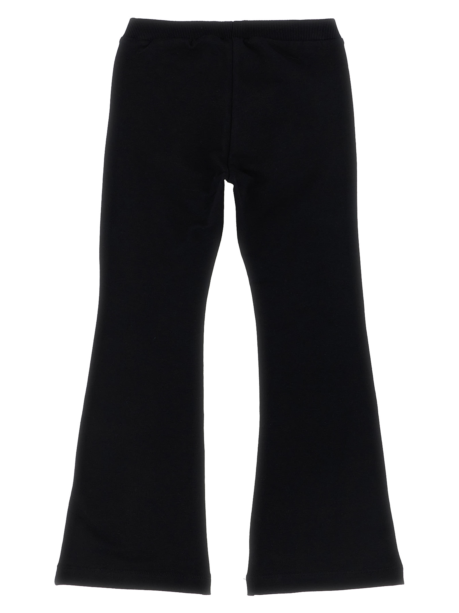 Moschino Teddy Bear Cotton Plush Pants In Black