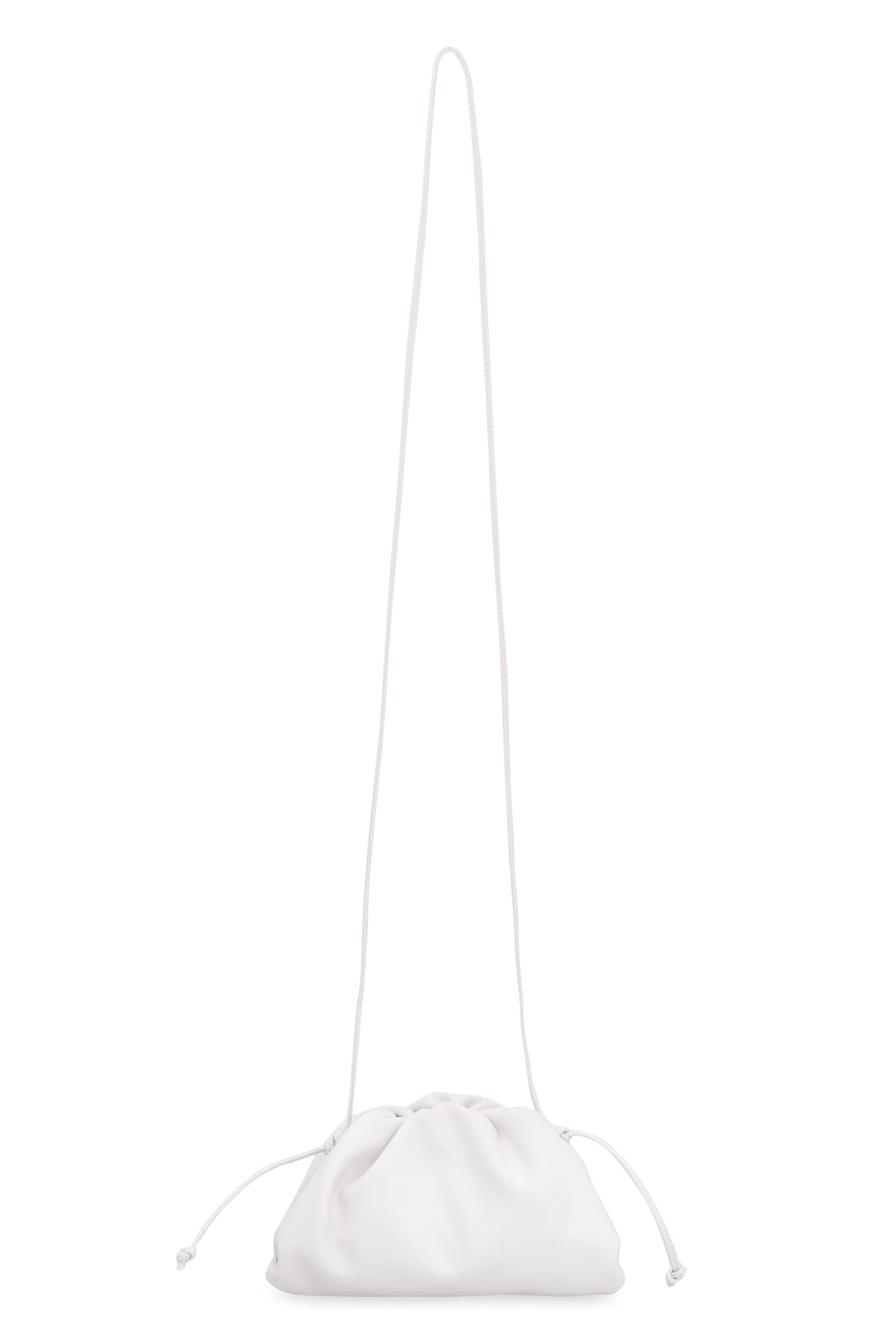 Bottega Veneta Leather Mini Pouch In White