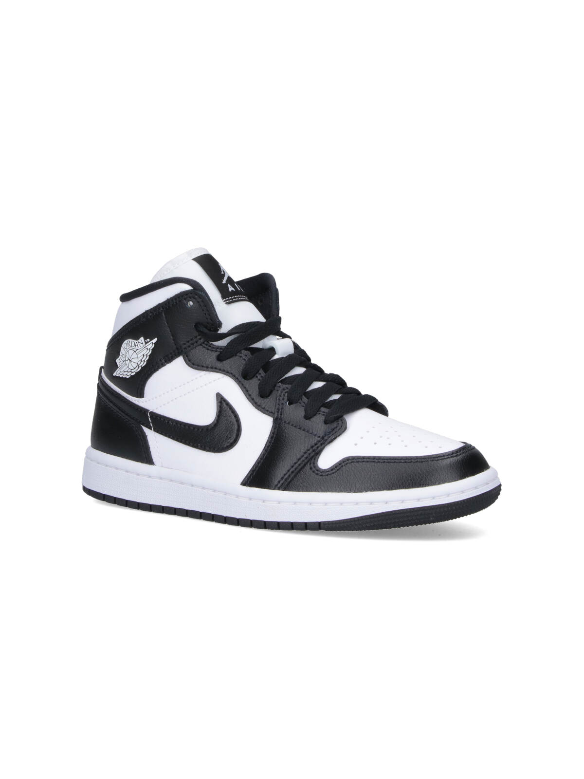 Nike Air Jordan 1 Mid Panda Sneakers In Black