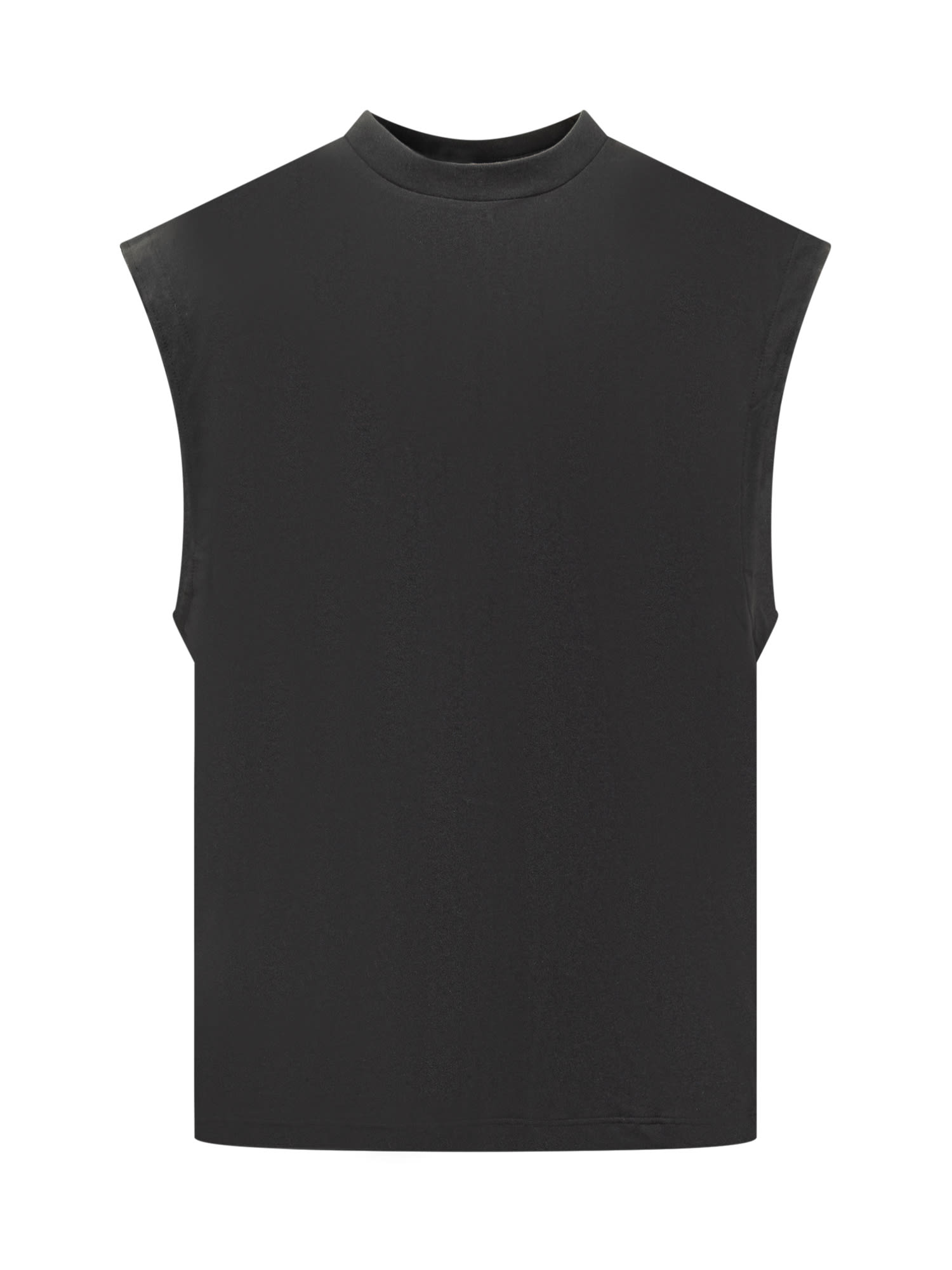 Shop A Paper Kid Tank Top With Logo Embroidery And Beads In Nero/black