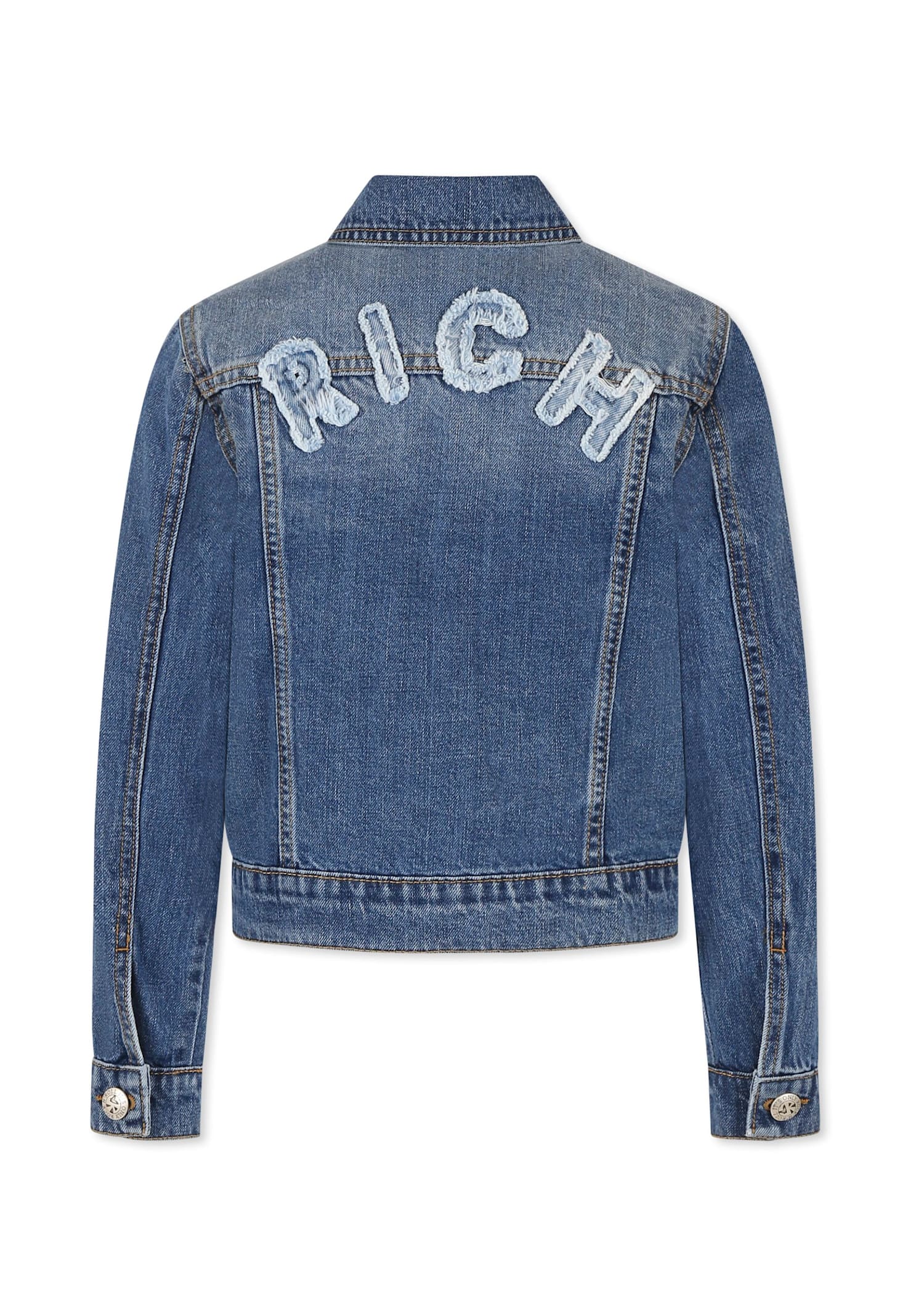 Richmond Denim Jacket For Boy With Logo In Blue