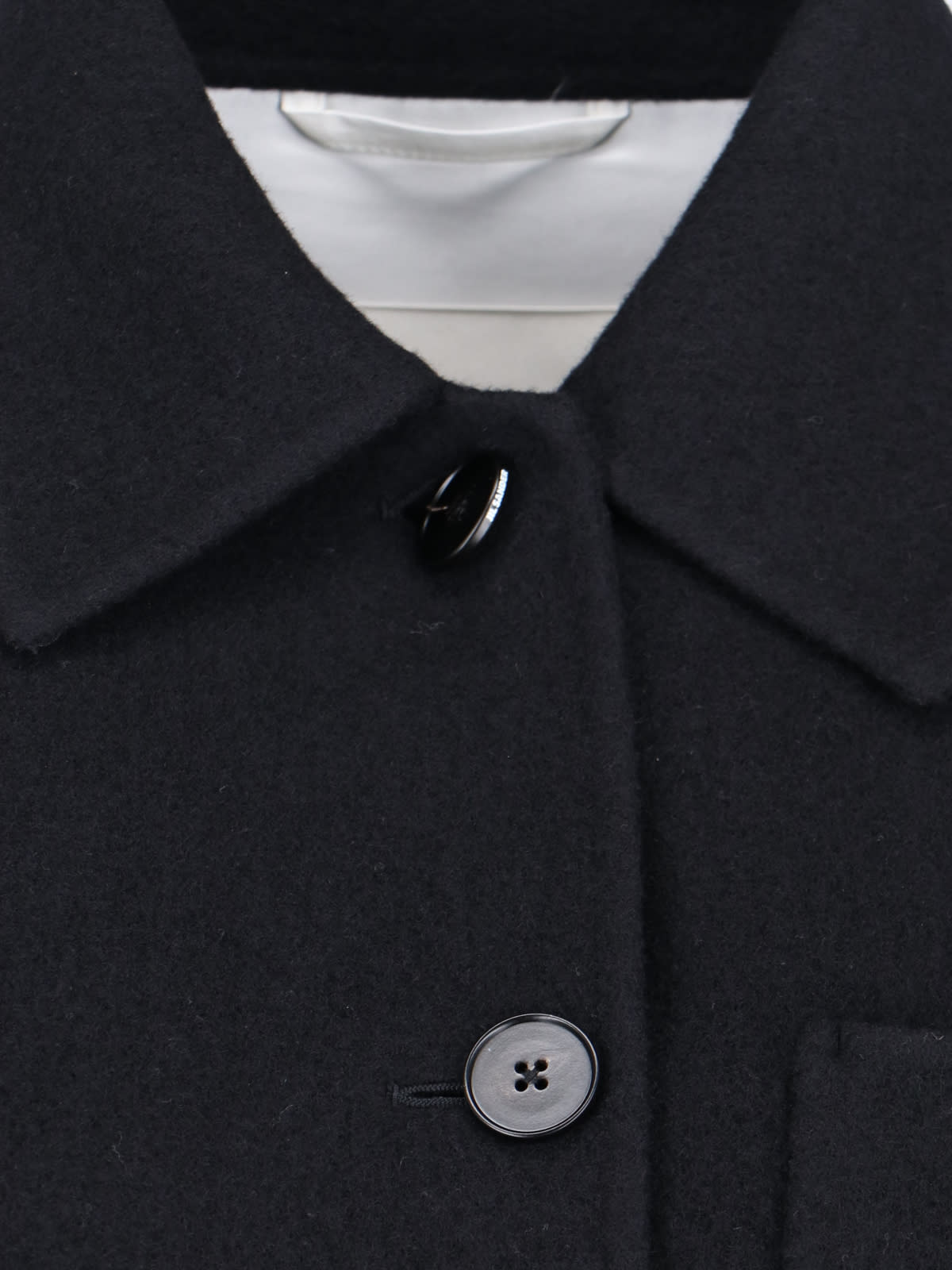 Shop Jil Sander Virgin Wool Overshirt In Black