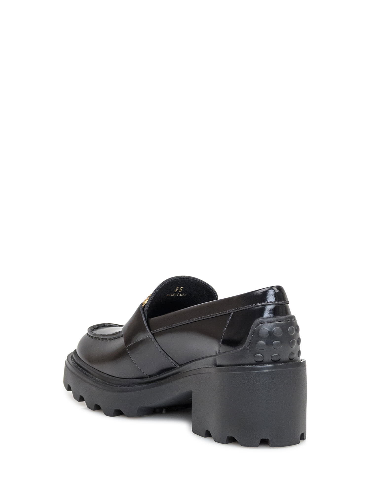 Shop Tod's Leather Loafer In Nero