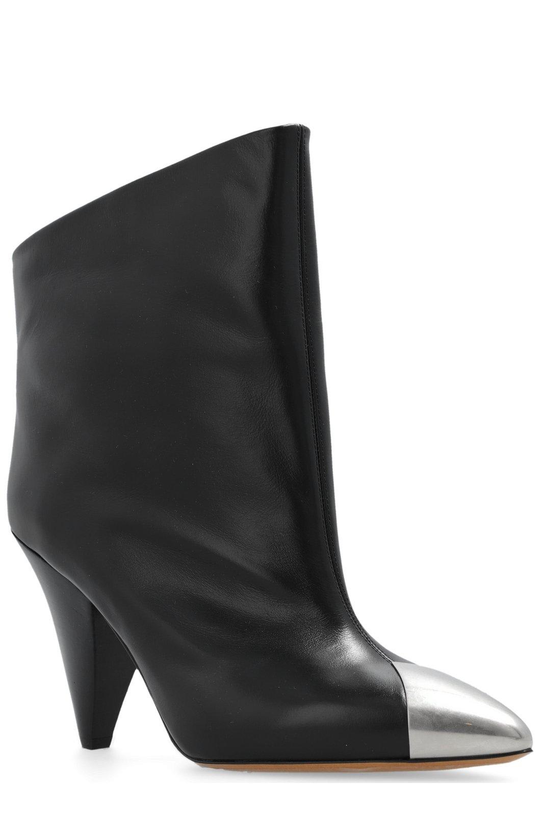 Shop Isabel Marant Lapio Pointed-toe Boots In Black