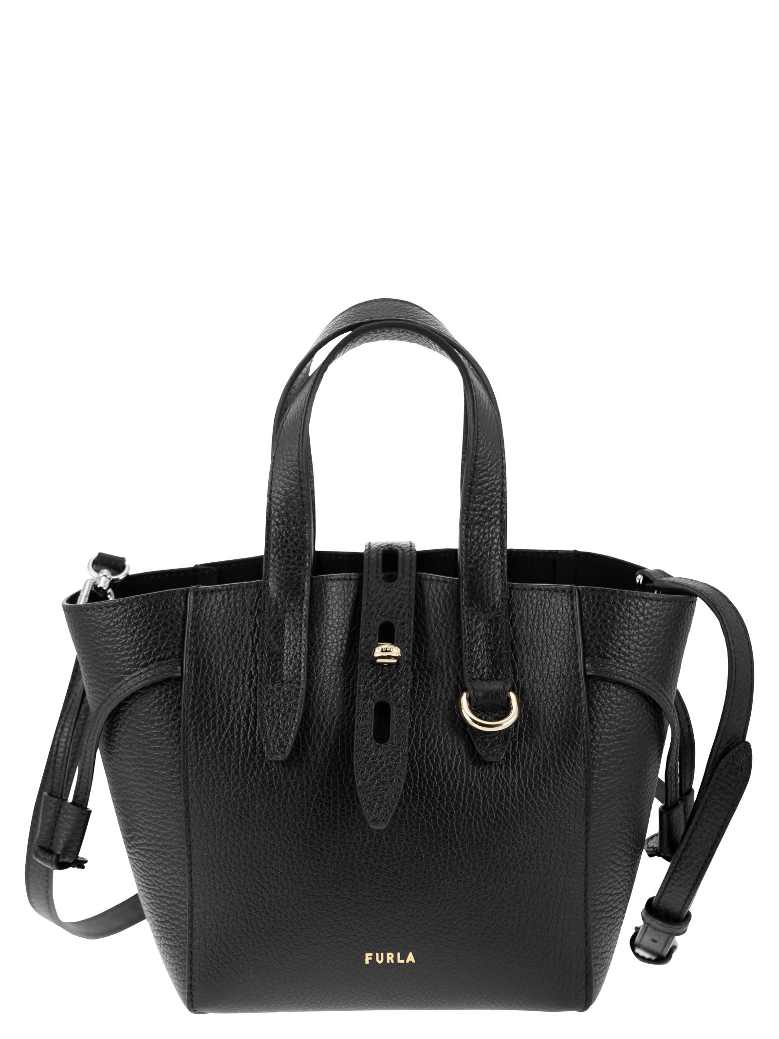 Furla Net - Mini Shopping Bag In Black