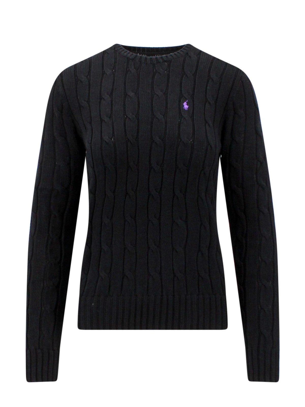 Ralph Lauren Pony Embroidered Knitted Jumper In White