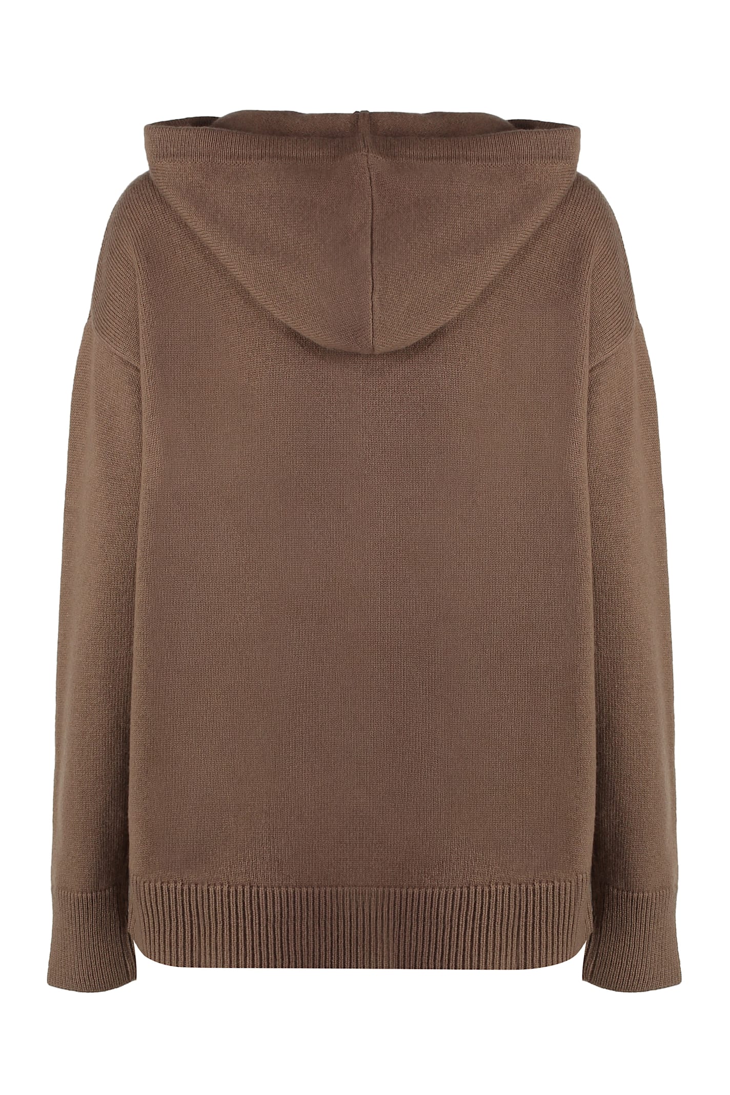 Shop 's Max Mara Hooded Wool And Cashmere Sweater In Brown