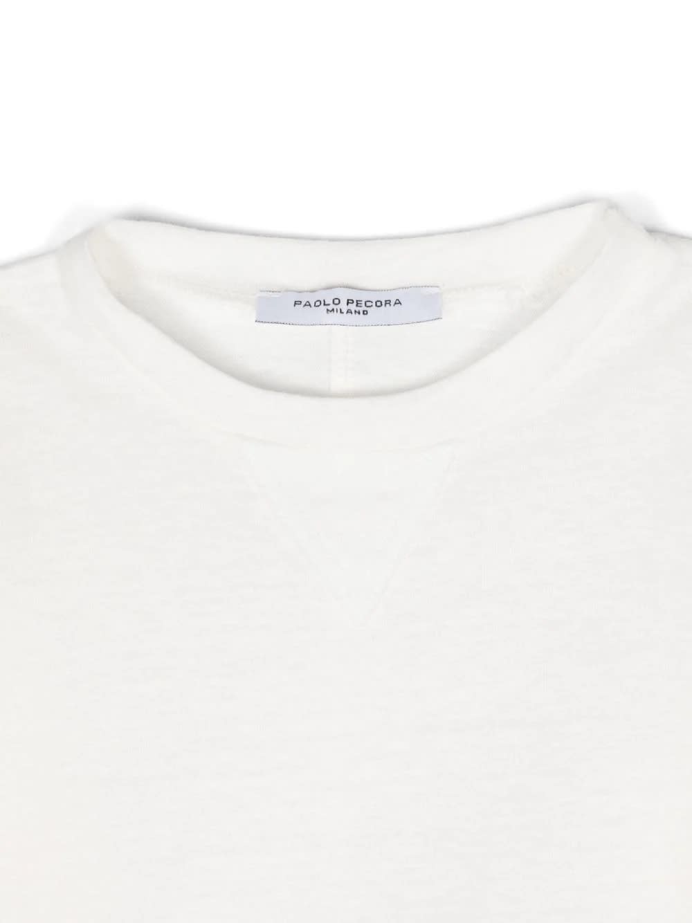 Shop Paolo Pecora T-shirt Basic Con Logo In White