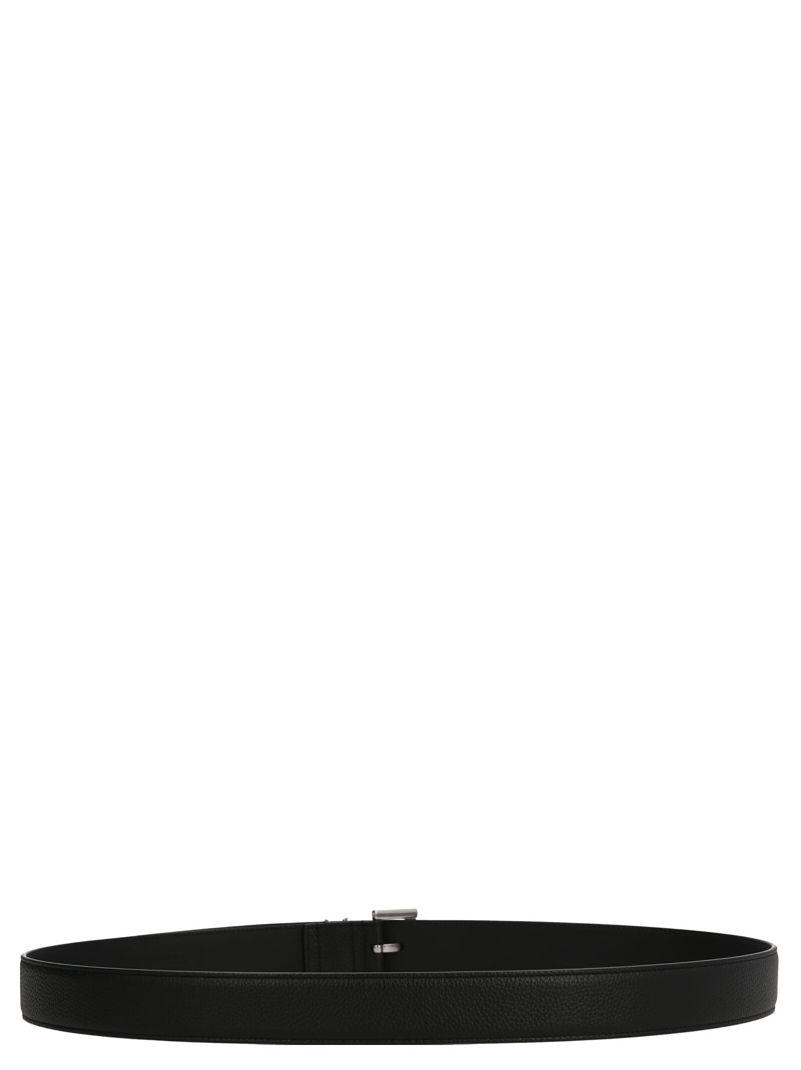 Saint Laurent Monogram Belt In Black