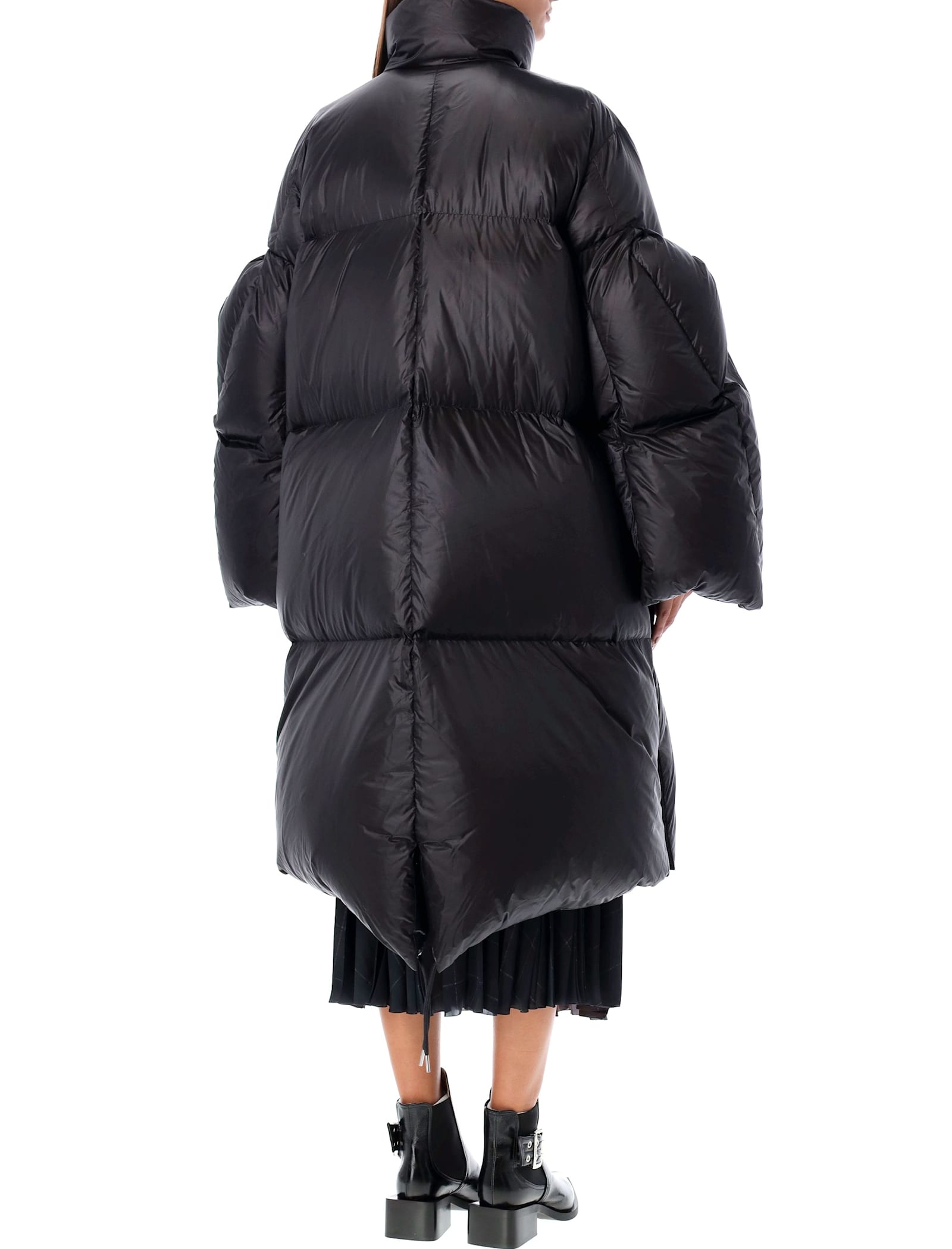 Shop Sacai Padded Down Coat In Black