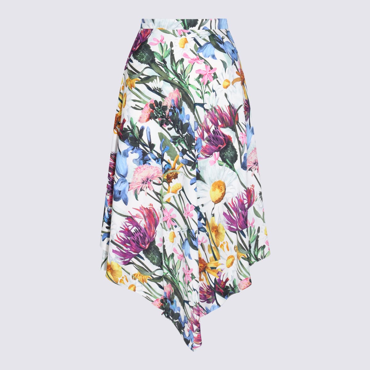 STELLA MCCARTNEY MULTICOLOUR VISCOSE STRETCH MIDI SKIRT