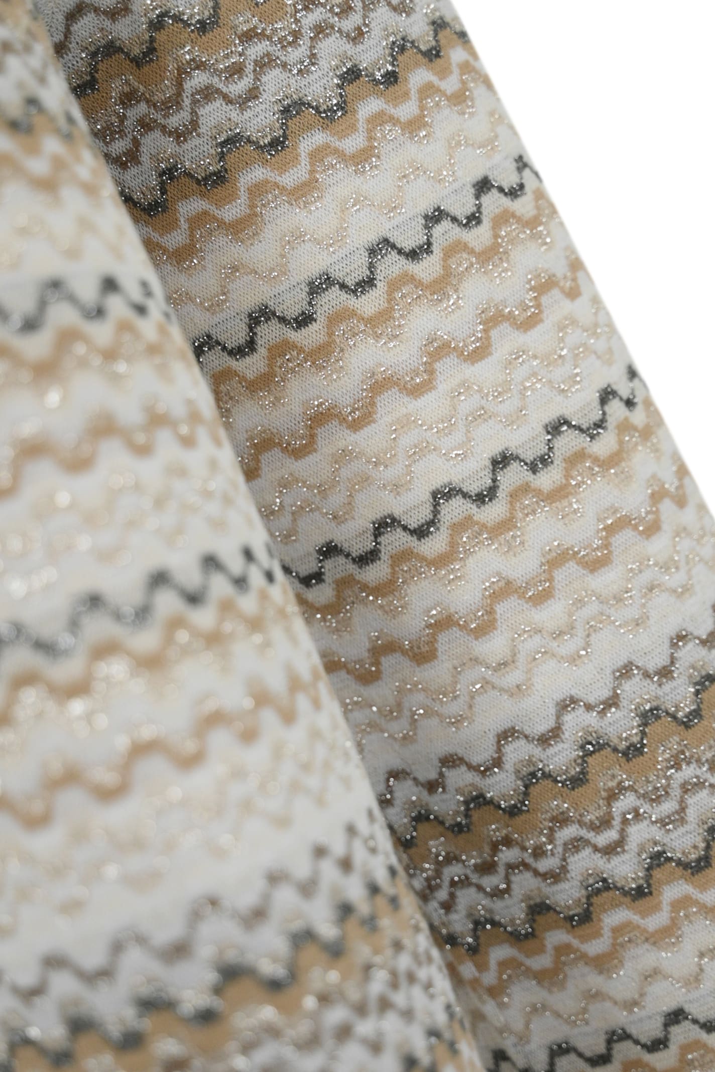 D Exterior Jacquard Trousers In Cotton And Viscose Lurex Blend In Multi