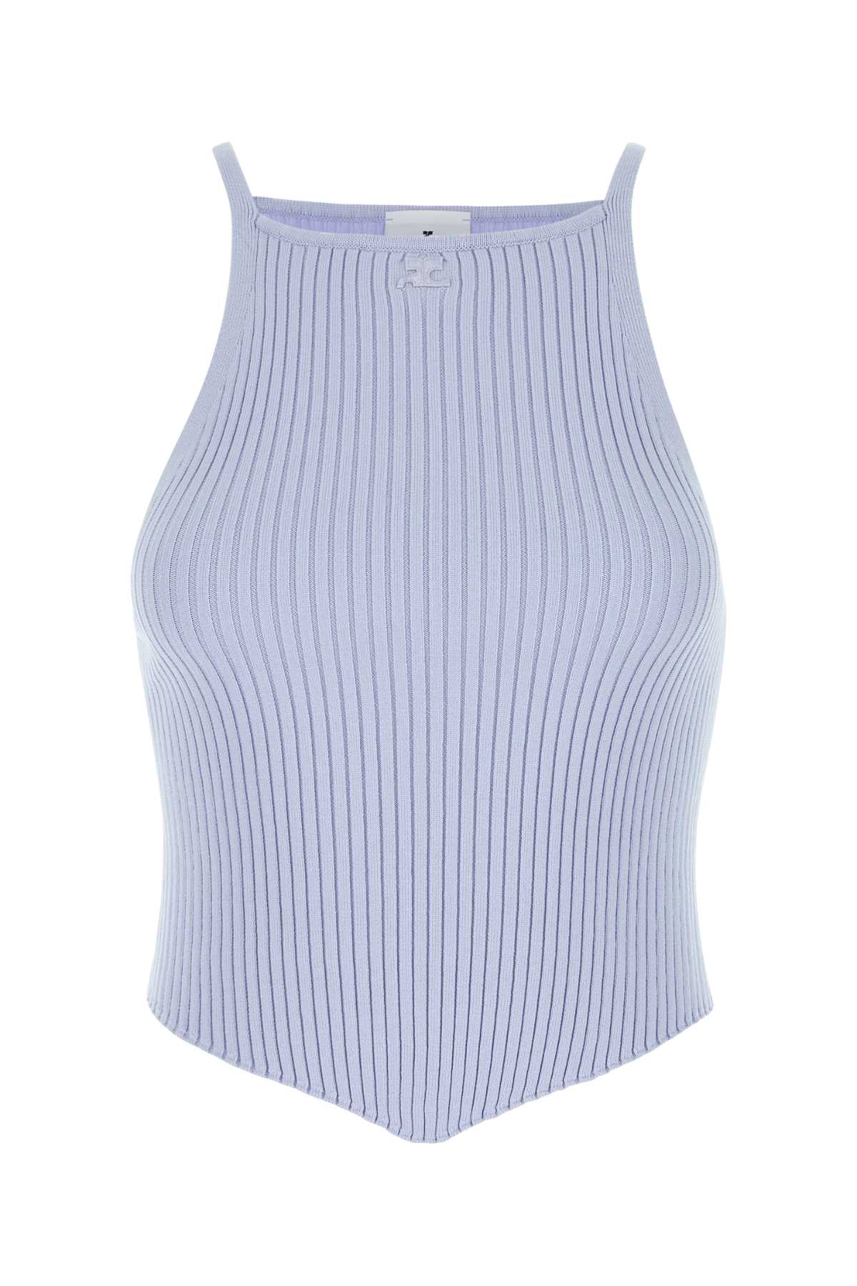 COURRÈGES LIGHT BLUE VISCOSE BLEND TOP