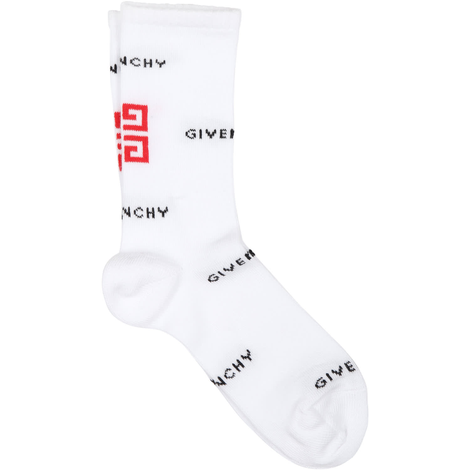 Givenchy Kids' White Socks For Boy With Logo
