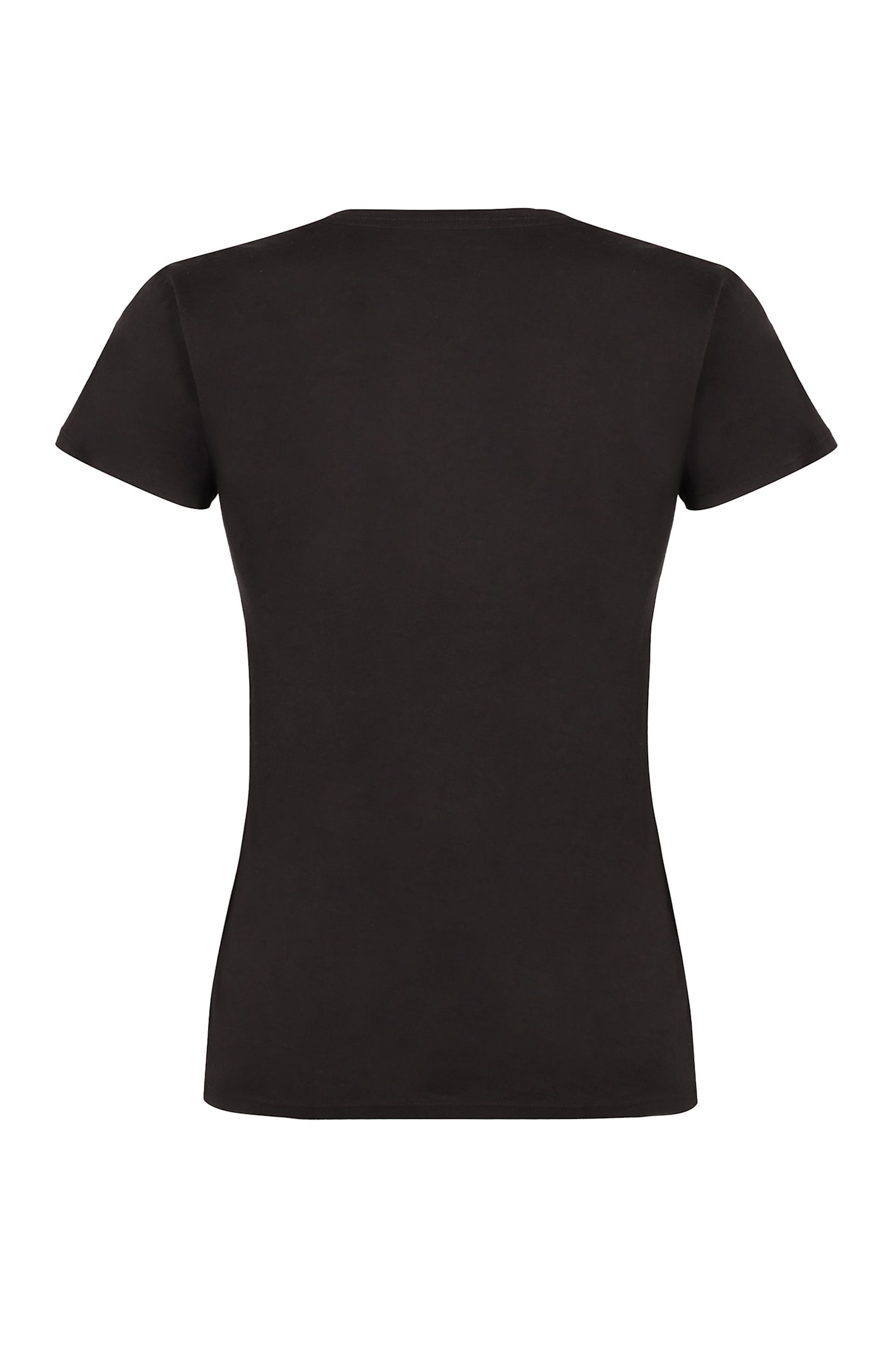 Nili Lotan Ribbed Neckline Short Sleeve V-neck T-shirt In Black
