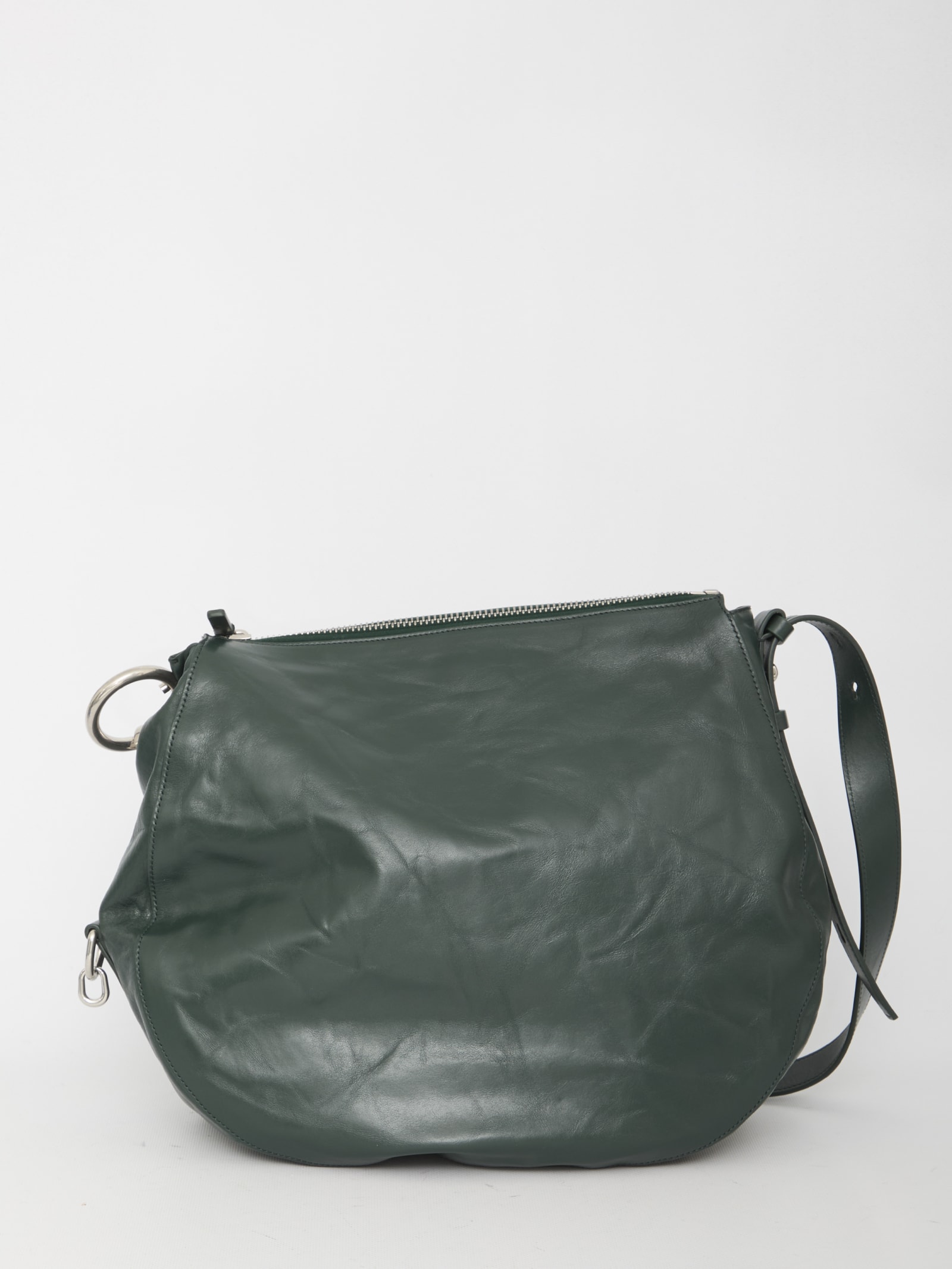 Shop Burberry Medium Knight Bag In Green