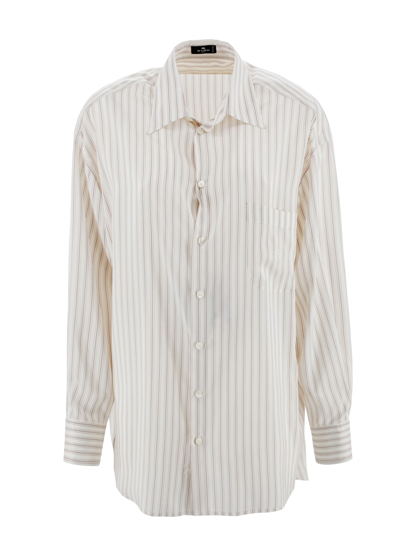 Shop Etro Pegaso-embroidered Shirt