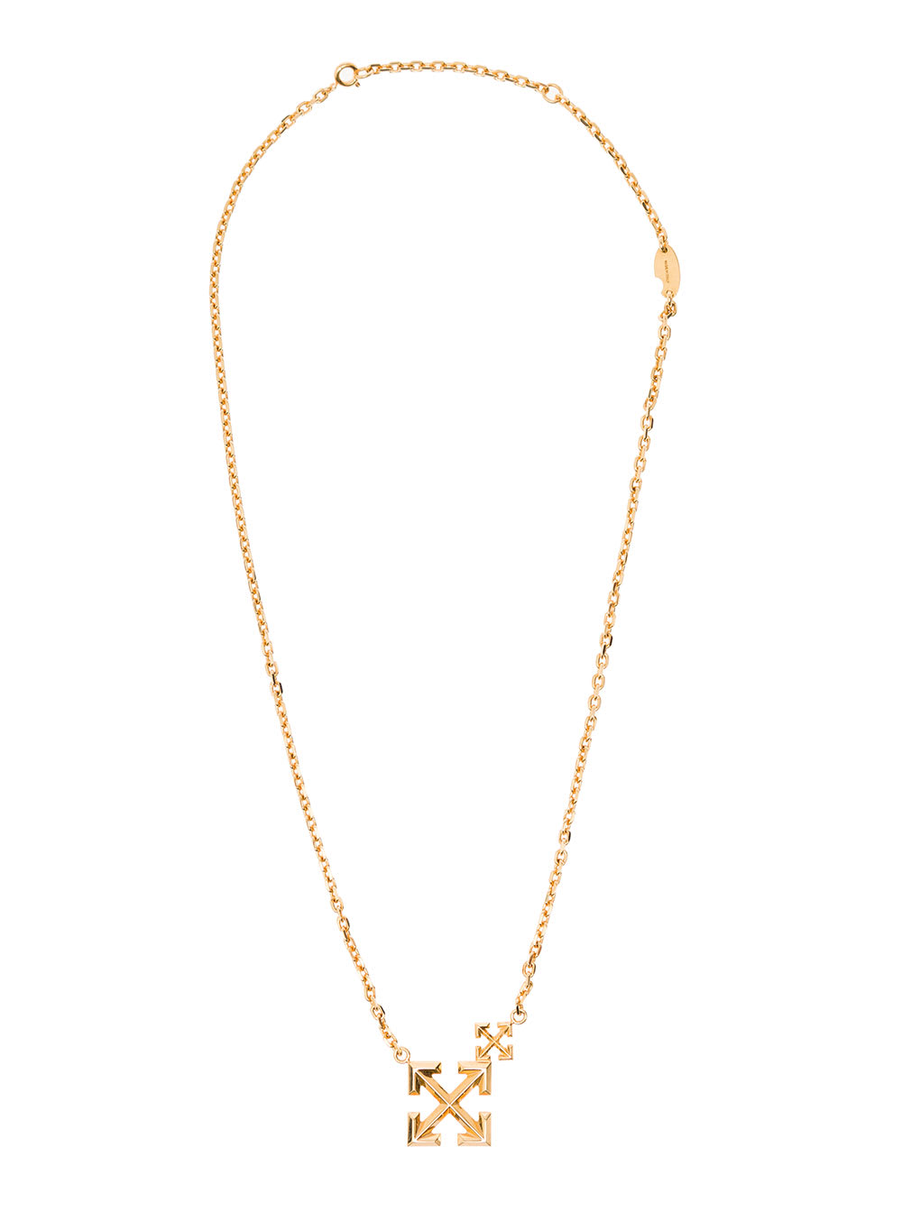 OFF-WHITE ARROW GOLDEN BRASS NECKLACE OFF WHITE WOMAN