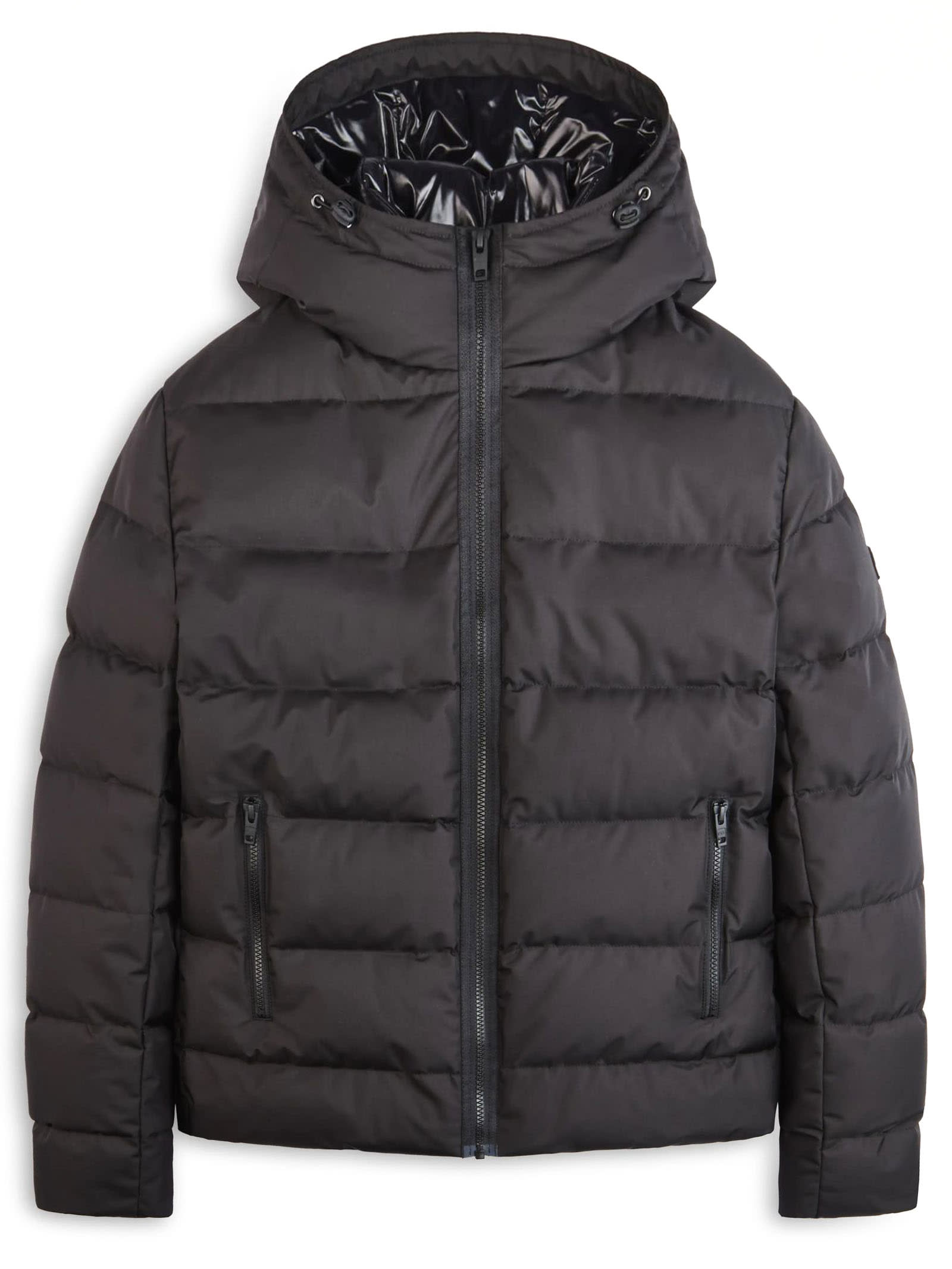 Shop Fay Double Front Down Jacket In Black