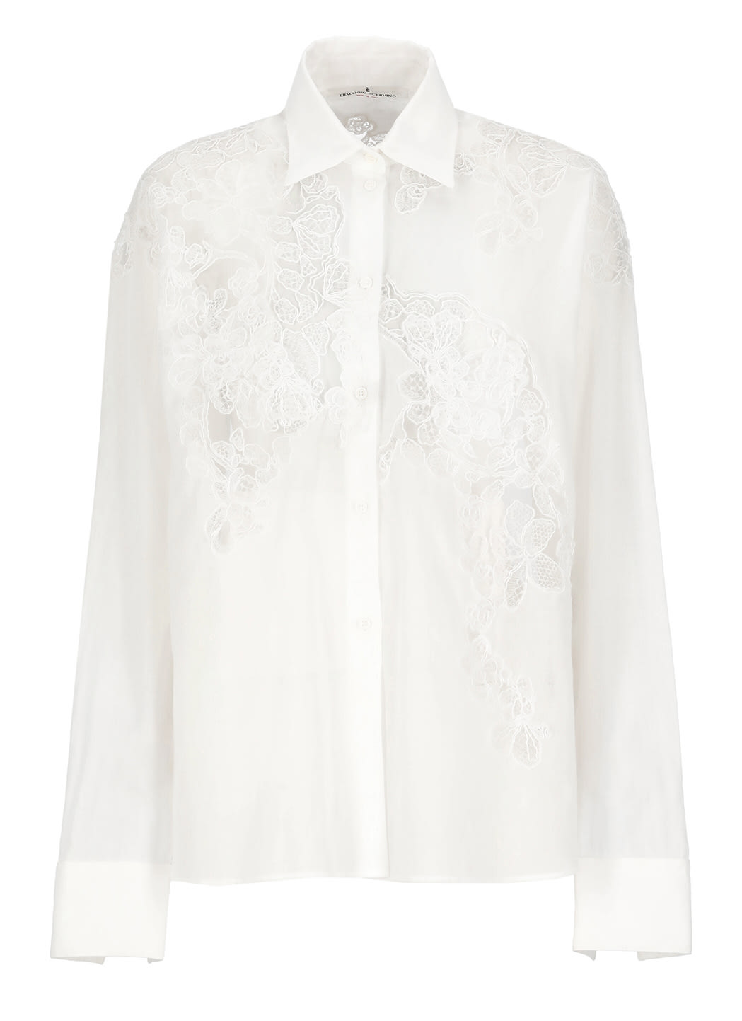 Shop Ermanno Scervino Cotton Shirt In White