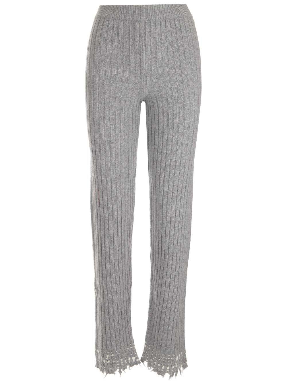 Marni Embroidered Ribbed-knit Leggings