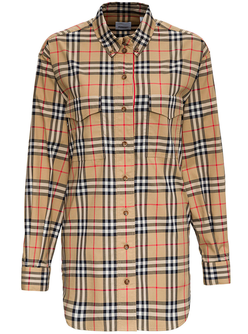 Burberry Vintage Check Cotton Oversize Shirt