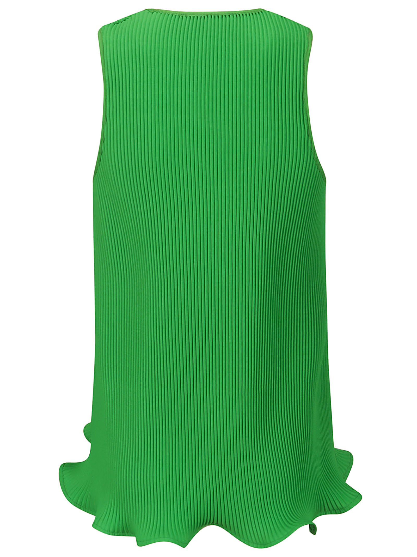 Shop Melitta Baumeister Ripple Ruffle Tank In Green