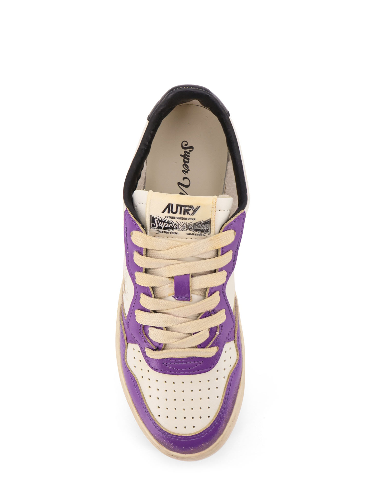 Autry Super Vintage Low-top Leather Sneakers In Multi