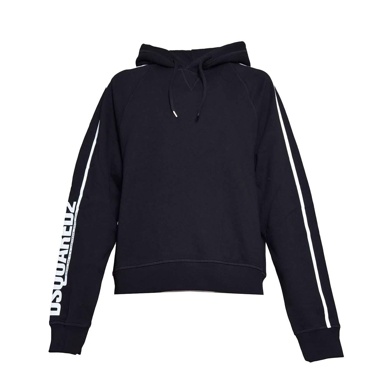 Shop Dsquared2 Logo-pirinted Drawstring Hoodie In Nero