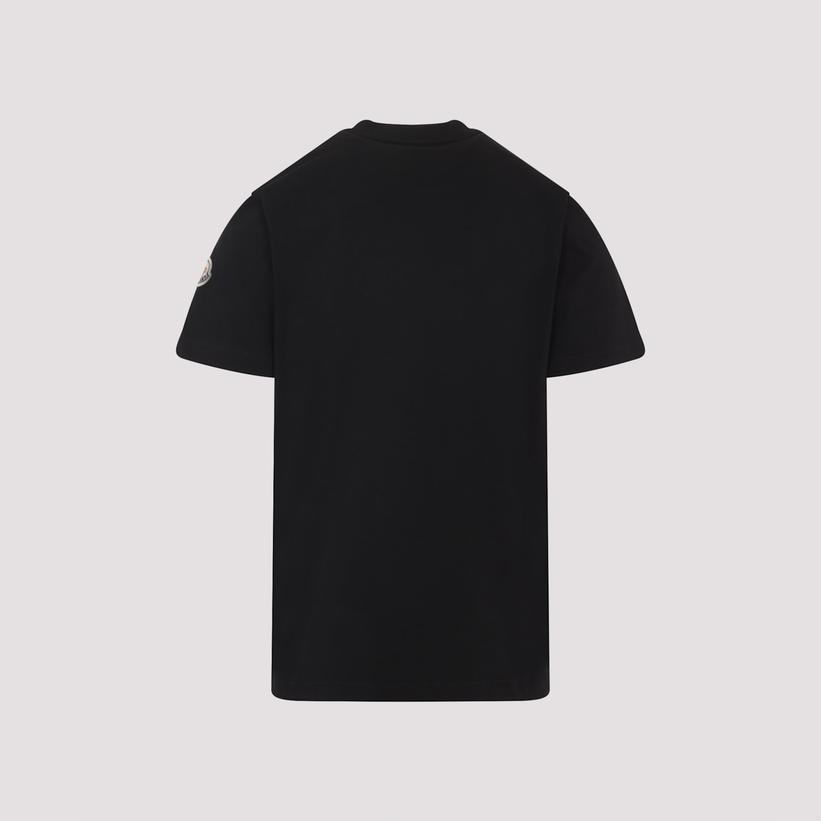 Moncler Logo Embroidered Crew Neck T-shirt Patch In Black