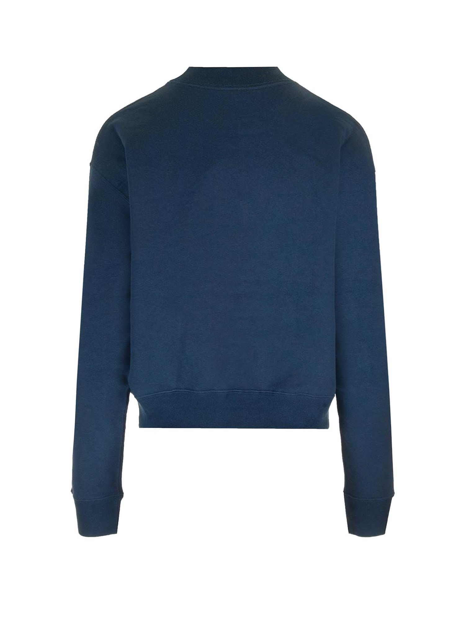 Chloé Cotton Sweatshirt With Logo In Blue