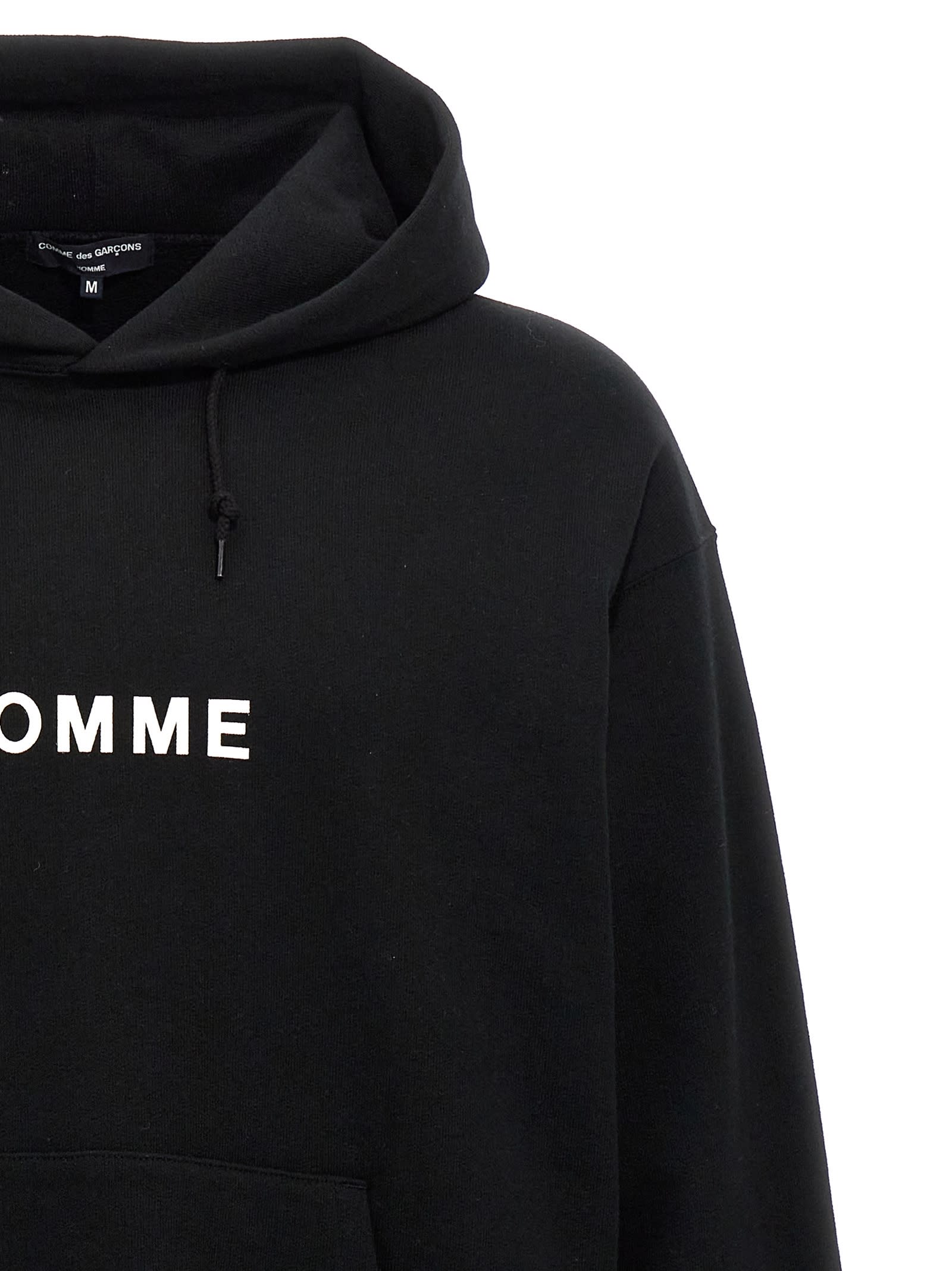 Comme Des Garçons Homme Deux Homme-print Cotton Hoodie In Black